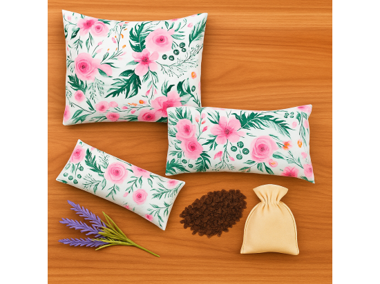 zestaw prezentowy z łuską gryki i lawendą na święta pod choinkę