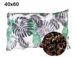 poduszka z łuską gryki naturalna 40x60 liść wzór