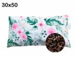 poduszka z łuska gryki mała 30x50 poszewka kwiaty