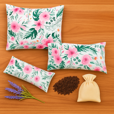 zestaw prezentowy z łuską gryki i lawendą na święta pod choinkę