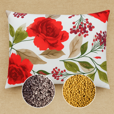 poduszka z łuska gryki i gorczycą naturalna  ekologiczna